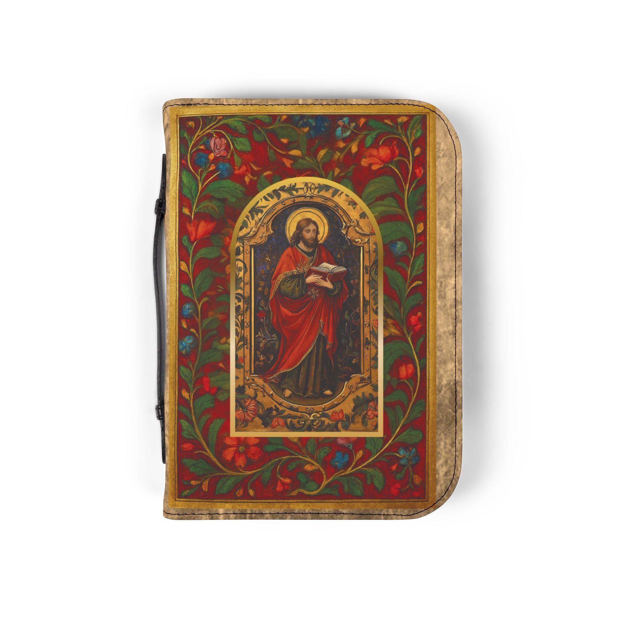 Christ the Teacher Bible Cover Bible Case with Handle | Religious Christian Design Zippered Missal Cover