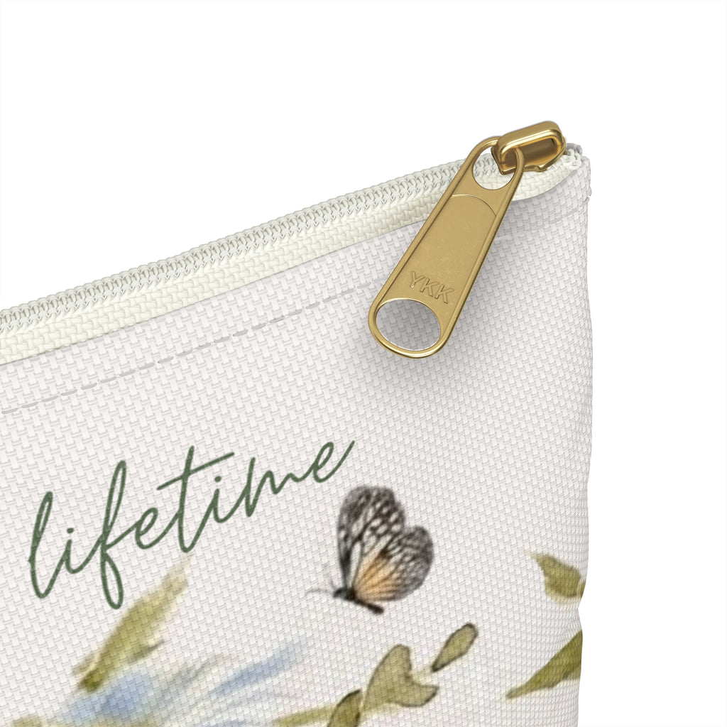 Wildflower Watercolor Accessory Pouch | Scripture Quote | Church Accessory Bag