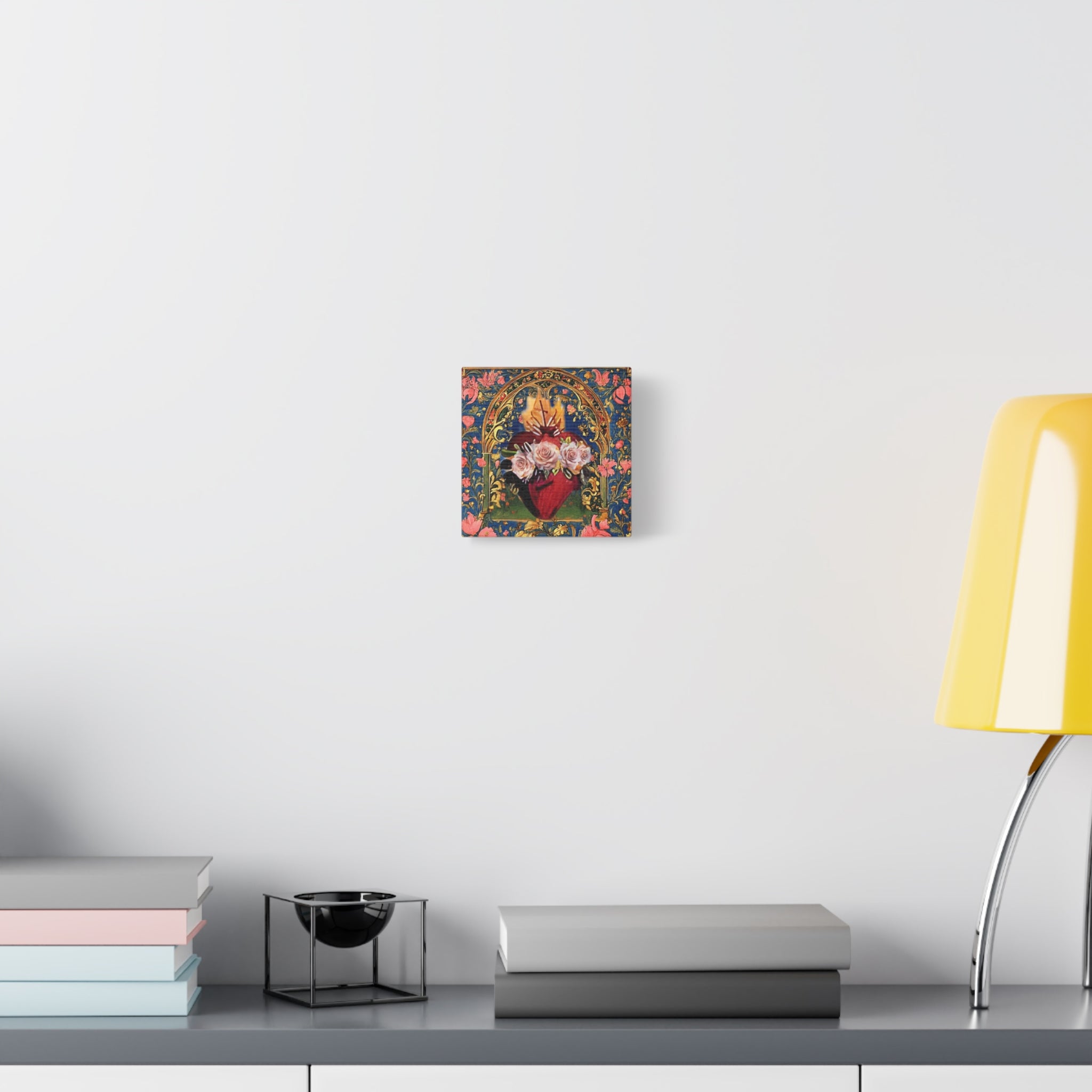 Immaculate Heart of Mary Canvas Wall Hanging Virtue of Goodness Decor Religious Gift