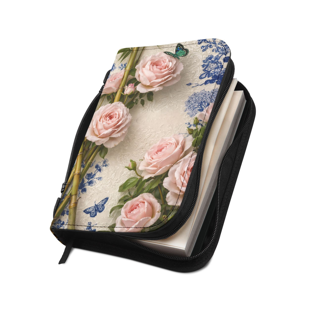 Guatemalan Roses Bible Cover | Zippered Missal Cover with Handle | Personalized Bible Case
