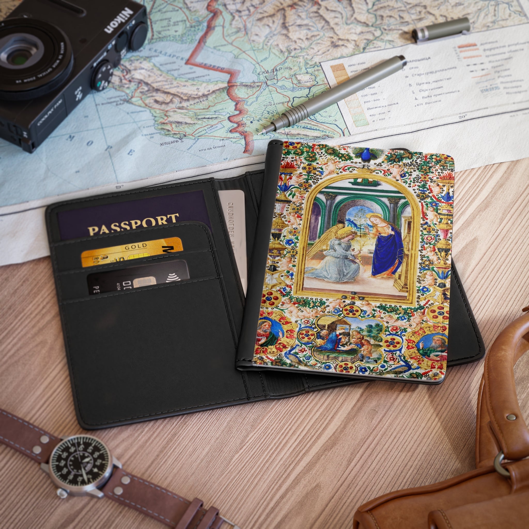 Medieval Renaissancer Passport Cover |  Travel Walletn RFID-blocking