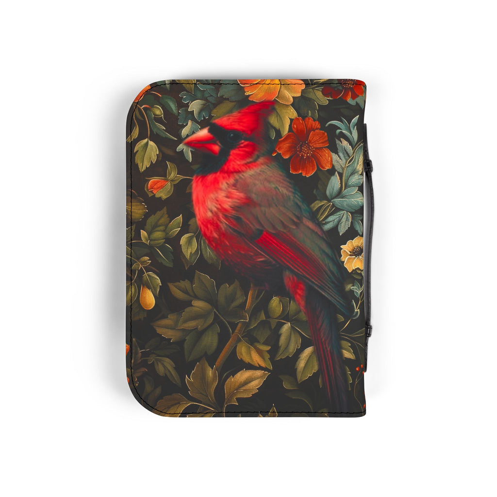 Cardinal Floral Bible Cover | Zippered Scripture Organizer | Bible Carrying Case