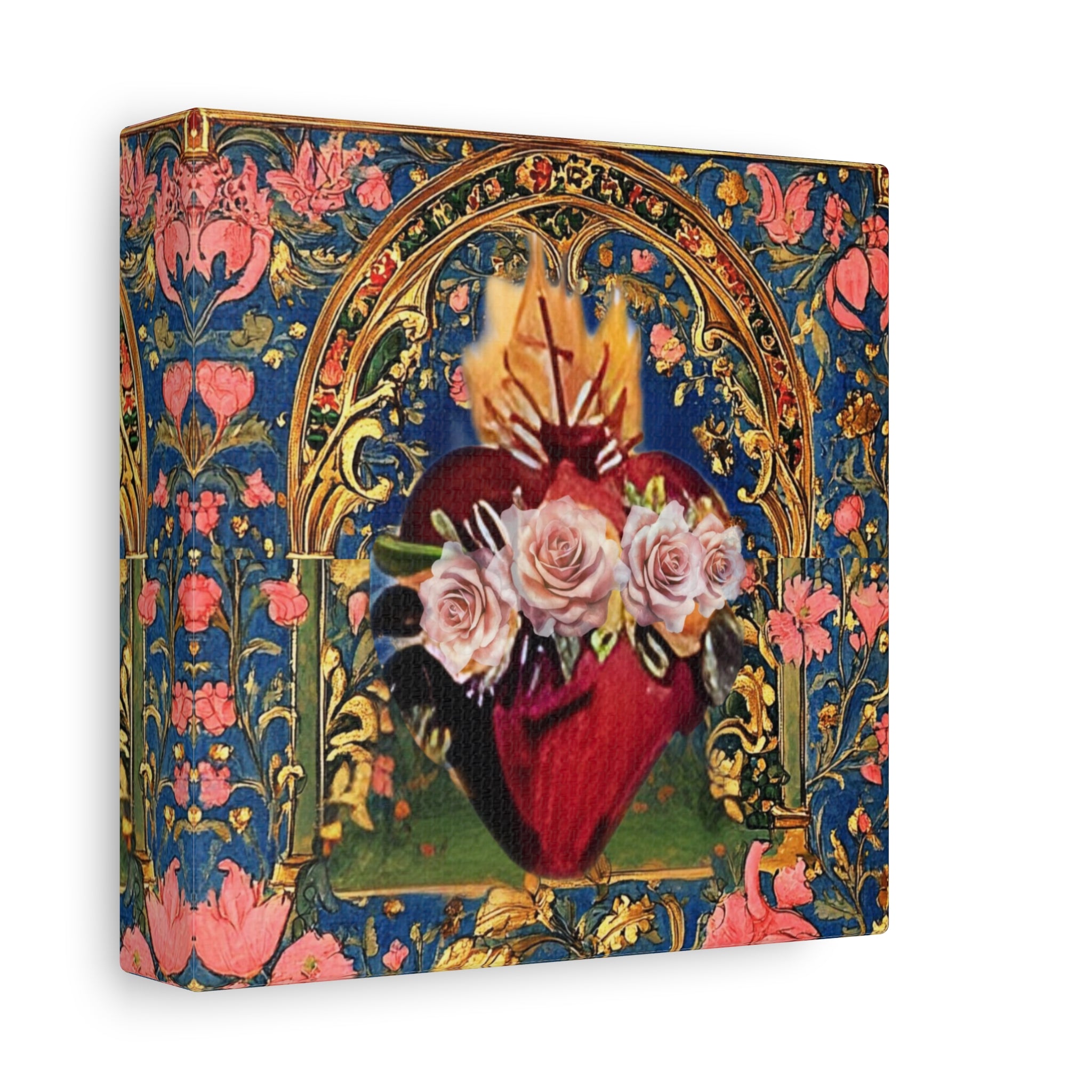 Immaculate Heart of Mary Canvas Wall Hanging Virtue of Goodness Decor Religious Gift