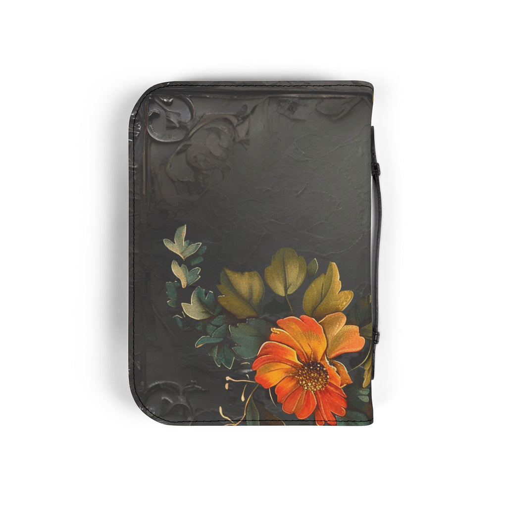 3D IMAGE Floral Bible Cover | Floral Design | Christian Gift | Vegan Leather Bible Case with Handle & Zipper | Bible Study Accessory
