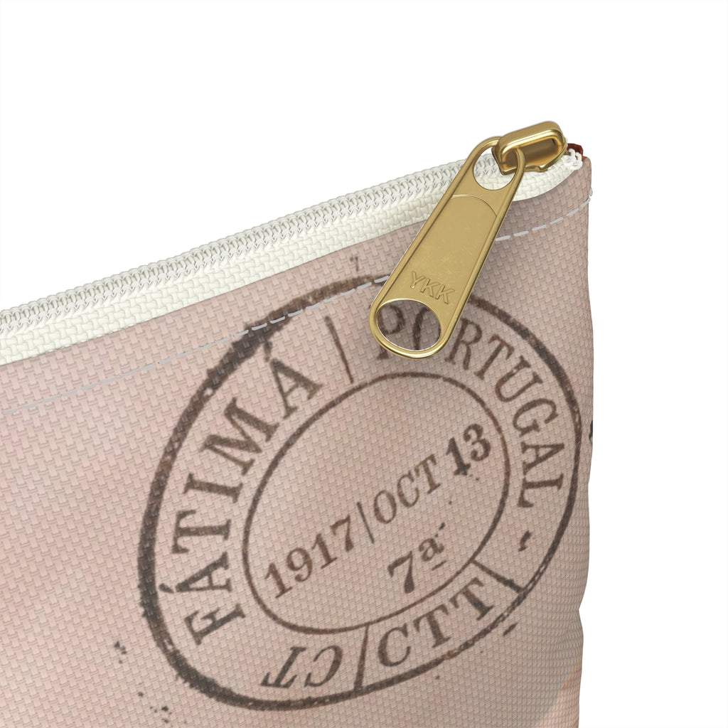 Our Lady of Fatima Accessory Pouch | Rosary Vintage Floral Print