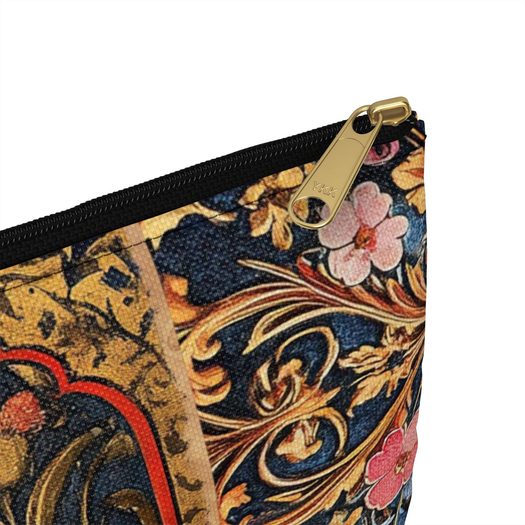 Medieval Madonna Illustration Accessory Pouch | Vintage Religious Art, Rosary Keeper