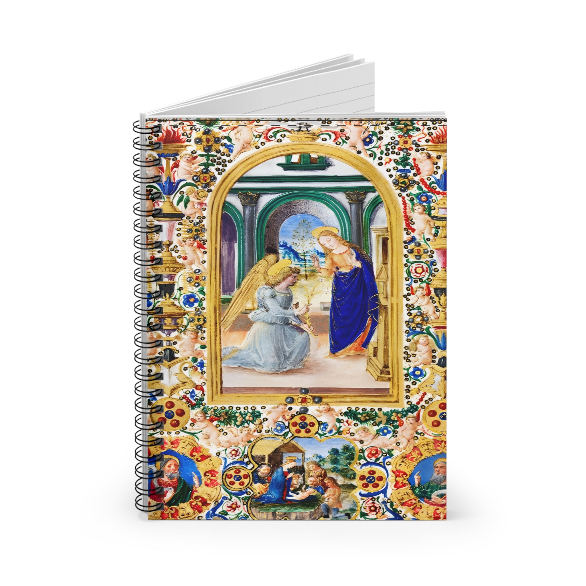 Copy of Mary's Annunciation Journal Medieval Illustration Spiral Notebook Prayer Journal