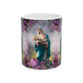 Virgin Mary Bouquet Mug | Religious Floral Coffee Cup
