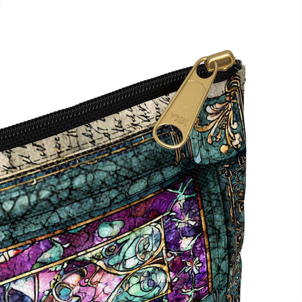 Stained Glass Window Accessory Pouch | Gothic Cathedral Pattern