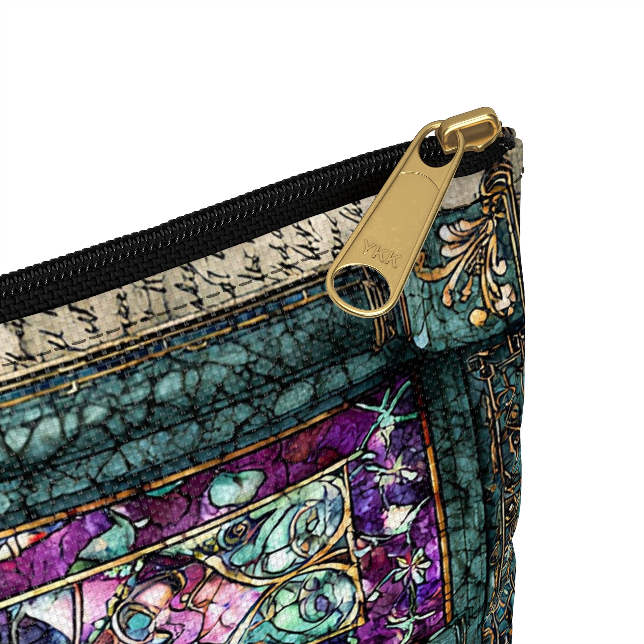 Stained Glass Window Accessory Pouch | Gothic Cathedral Pattern