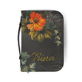 3D IMAGE Floral Bible Cover | Floral Design | Christian Gift | Vegan Leather Bible Case with Handle & Zipper | Bible Study Accessory
