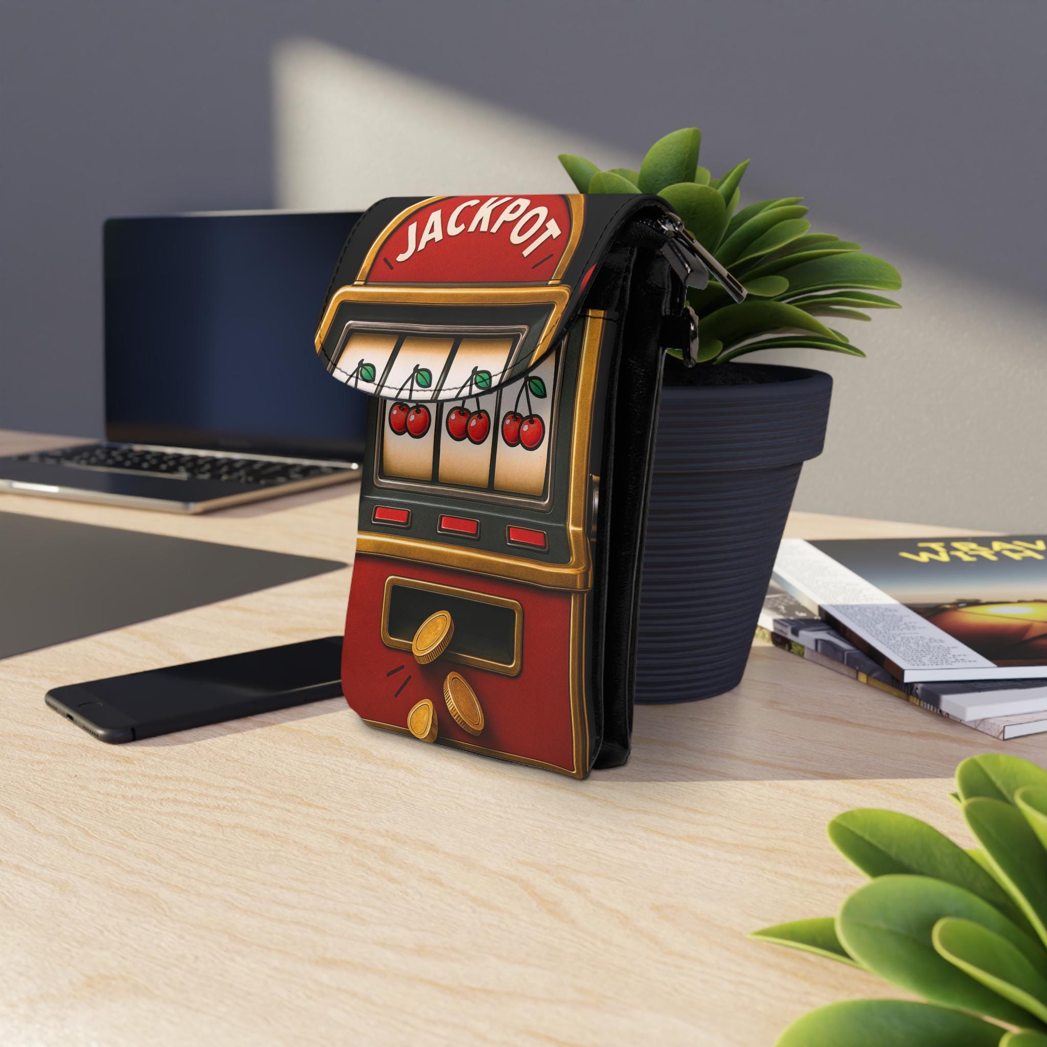 Slot Machine Phone Crossbody Bag: Retro Casino Purse, Novelty Gift