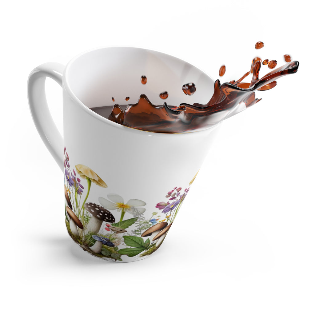 Mushroom Fields Latte Mug | Gift for Coffee Lovers | Latte Cup