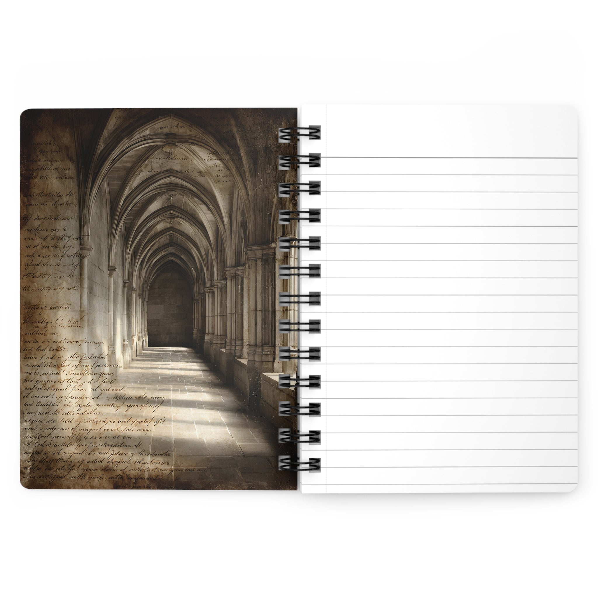 Gothic Madonna and Child Spiral Bound Journal | Vintage Church Window Notebook