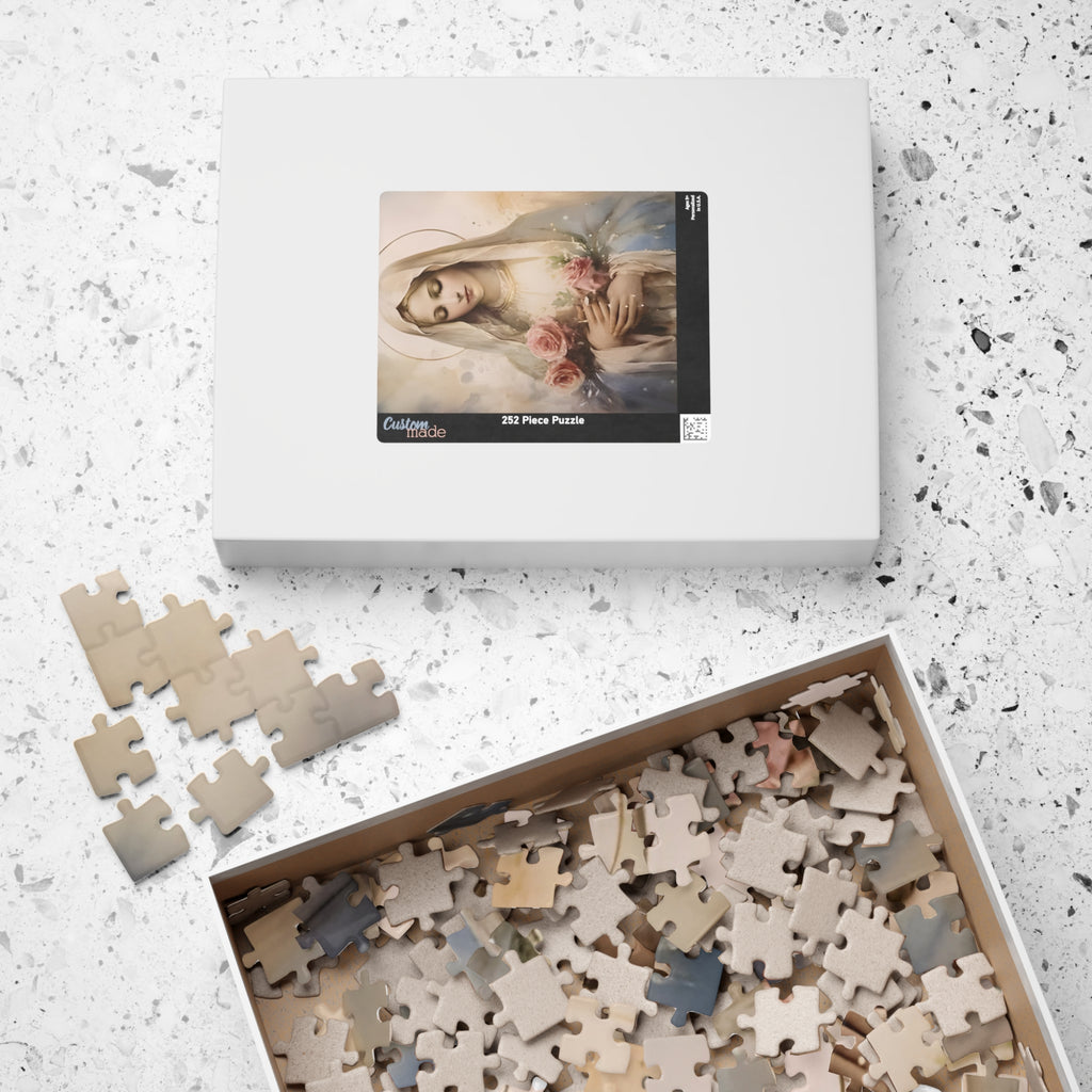 Mother Mary Puzzle 110 - 1014 Piece Jigsaw | Catholic Religious Art Puzzle | Lightkeeper Atelier