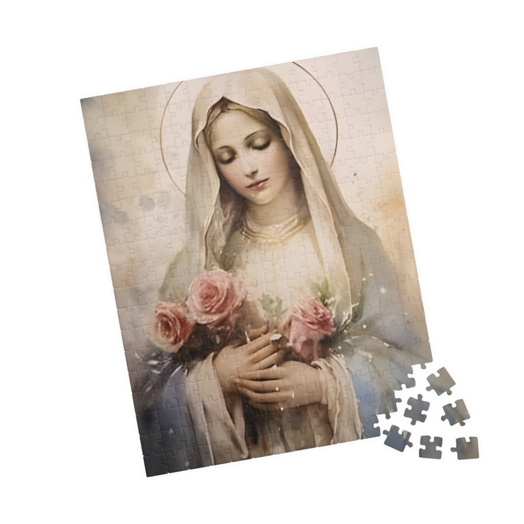 Mother Mary Puzzle 110 - 1014 Piece Jigsaw | Catholic Religious Art Puzzle | Lightkeeper Atelier