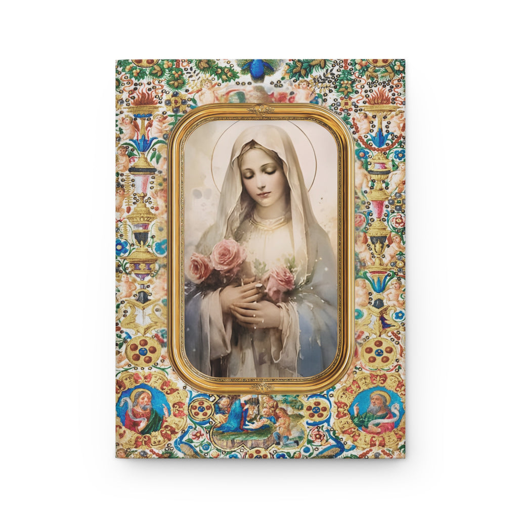 Virgin Mary Hardcover Journal | Religious Prayer Notebook Catholic Bible Journaling