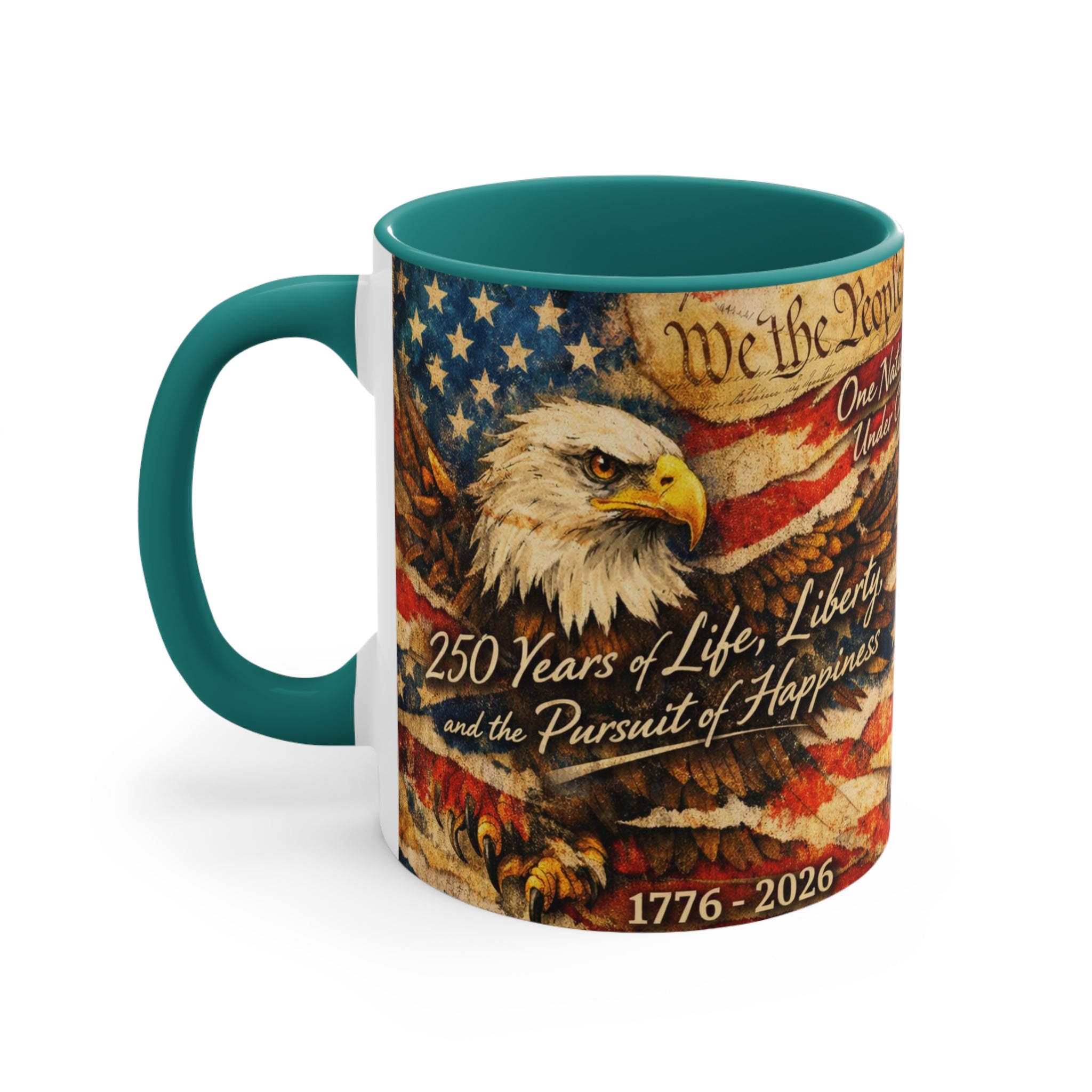 American Flag Mug | 250 Years of Liberty 1776-2026 Commemorative Anniversary Coffee Cup