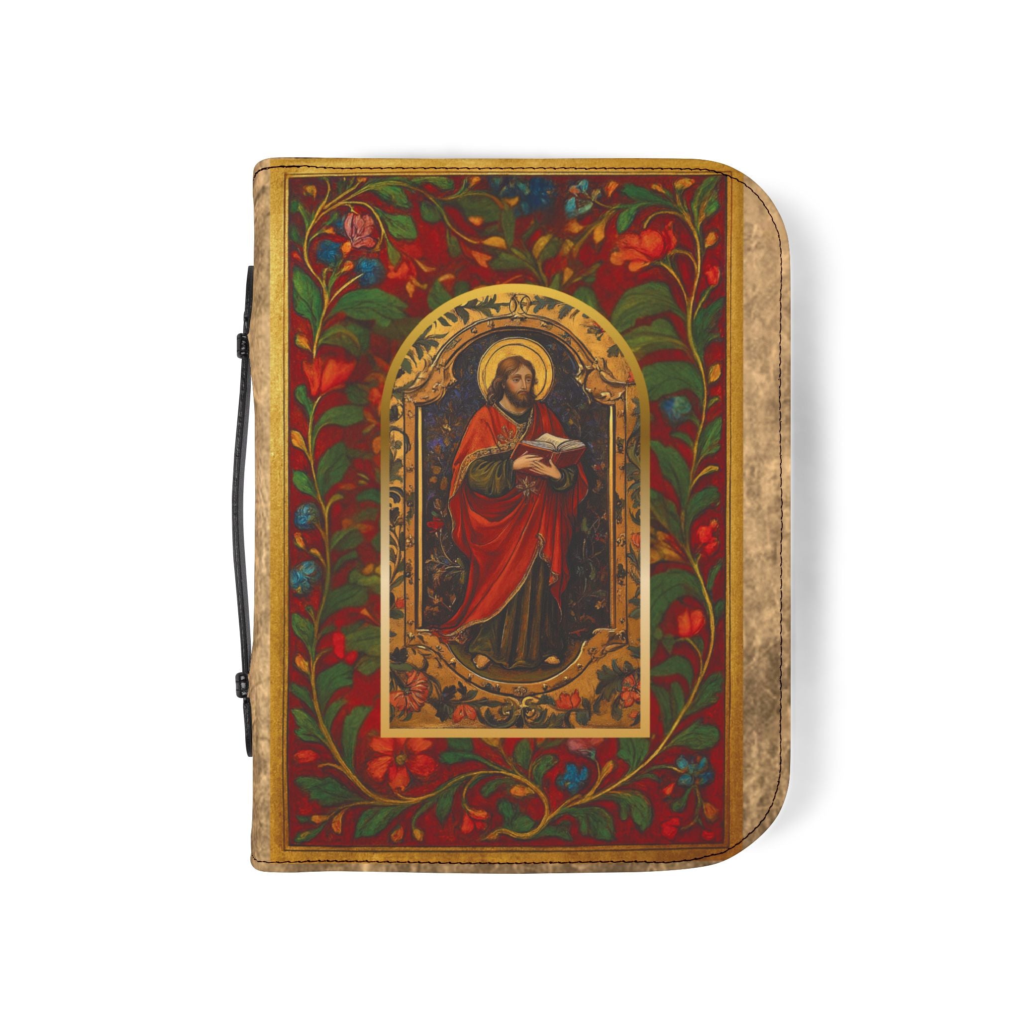 Christ the Teacher Bible Cover Bible Case with Handle | Religious Christian Design Zippered Missal Cover