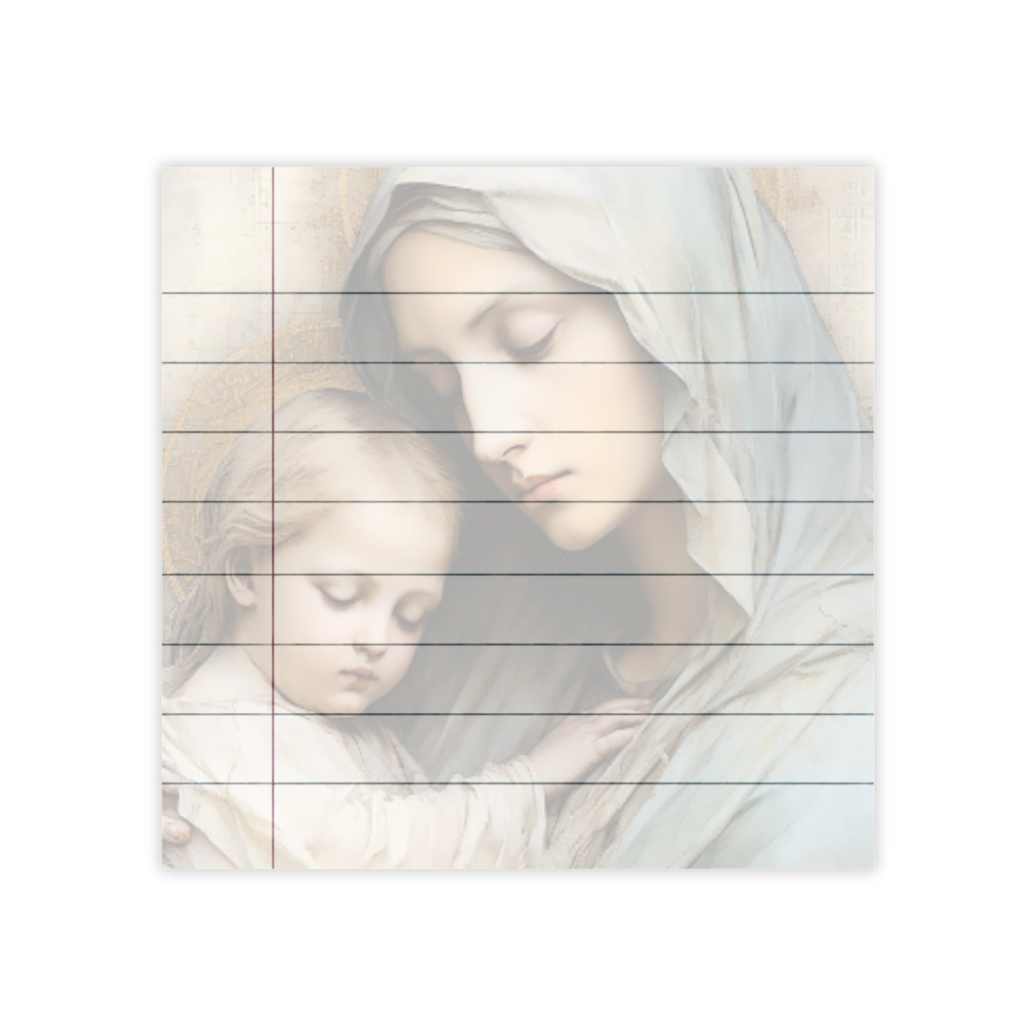 Mary & Jesus II Post-it Note Pads | Religious Catholic Stationery Sticky Memos