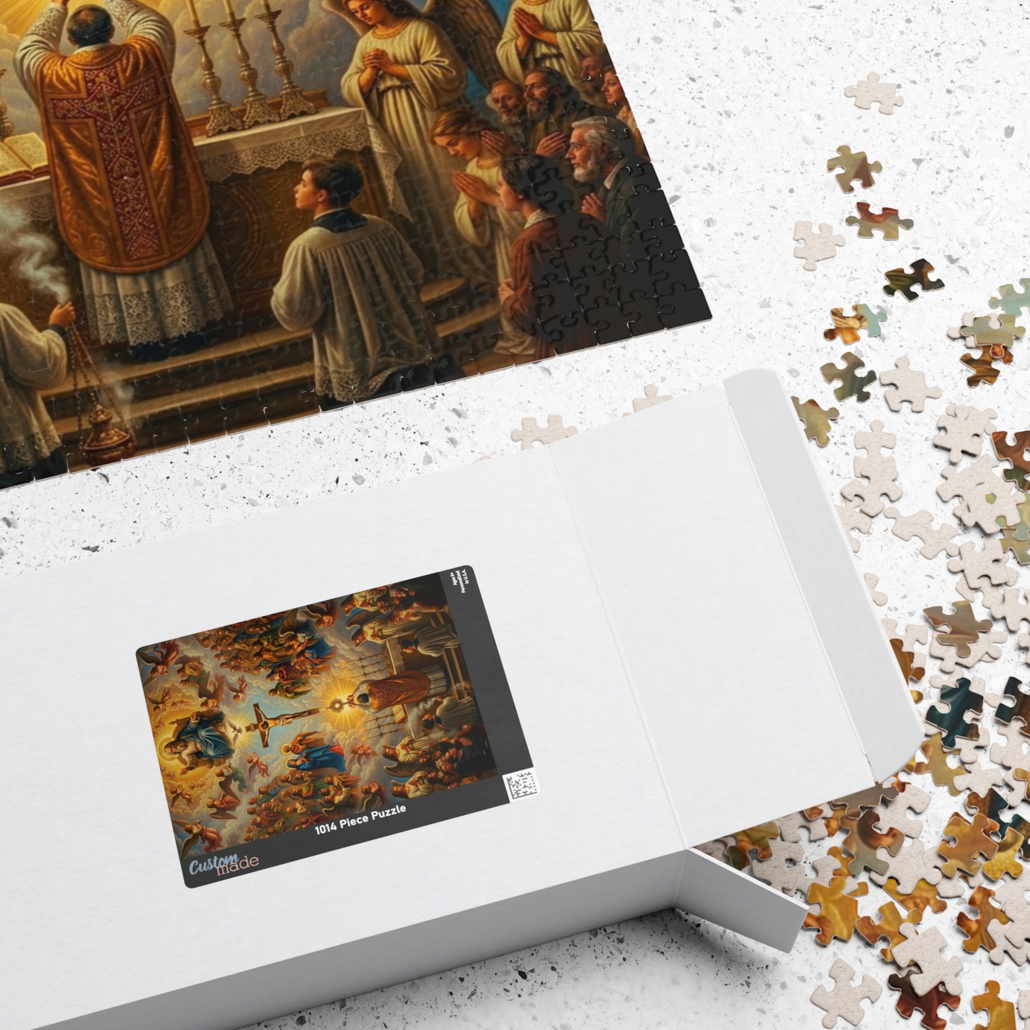 Catholic Mass Eucharist Crucifixion Artwork Puzzle 520 Piece | Religious Jigsaw