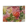 Floral Impasto Accessory Bag Floral Zipper Bag