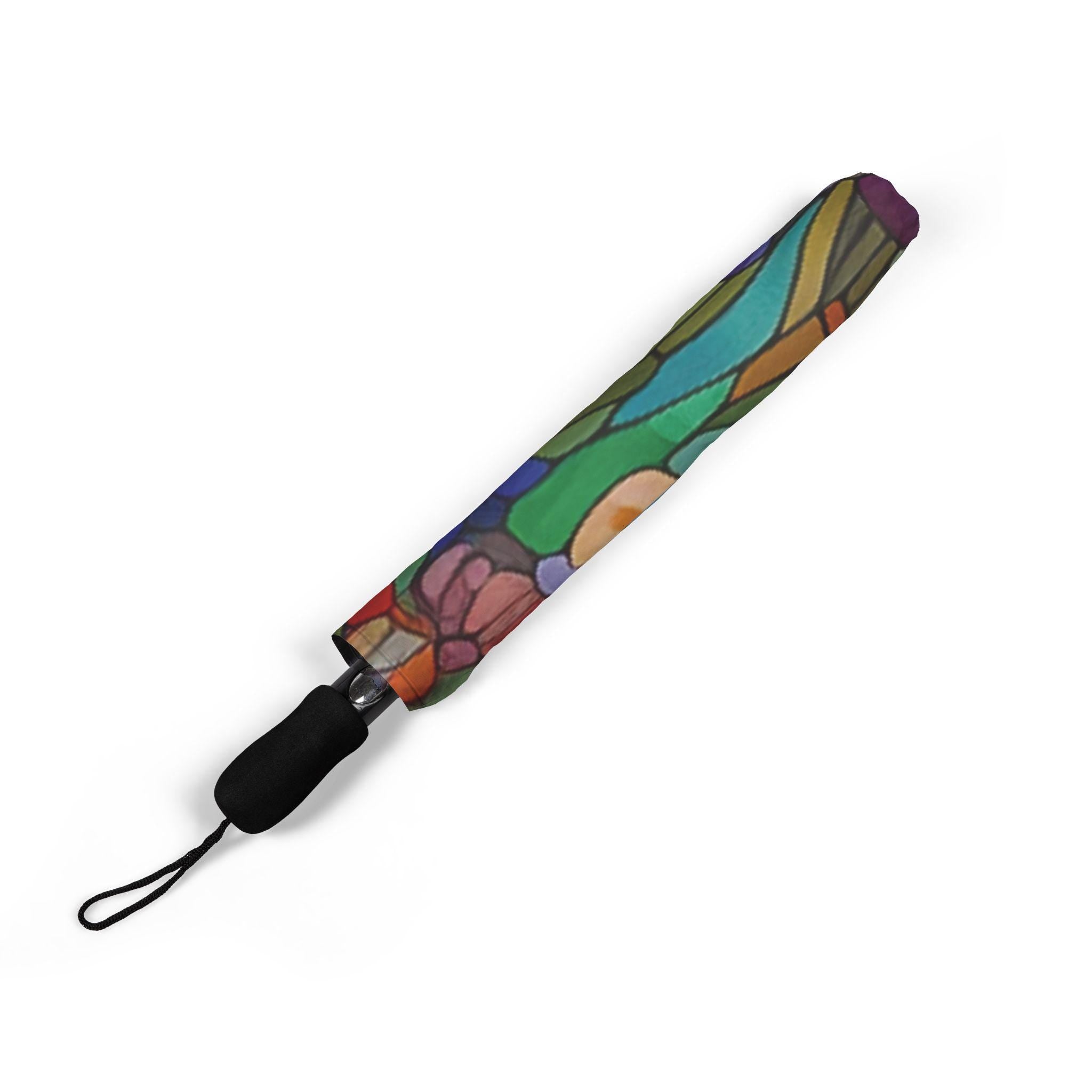 Monet Inspired Botanical Umbrella: Garden Design, Compact Size for Travel 48"