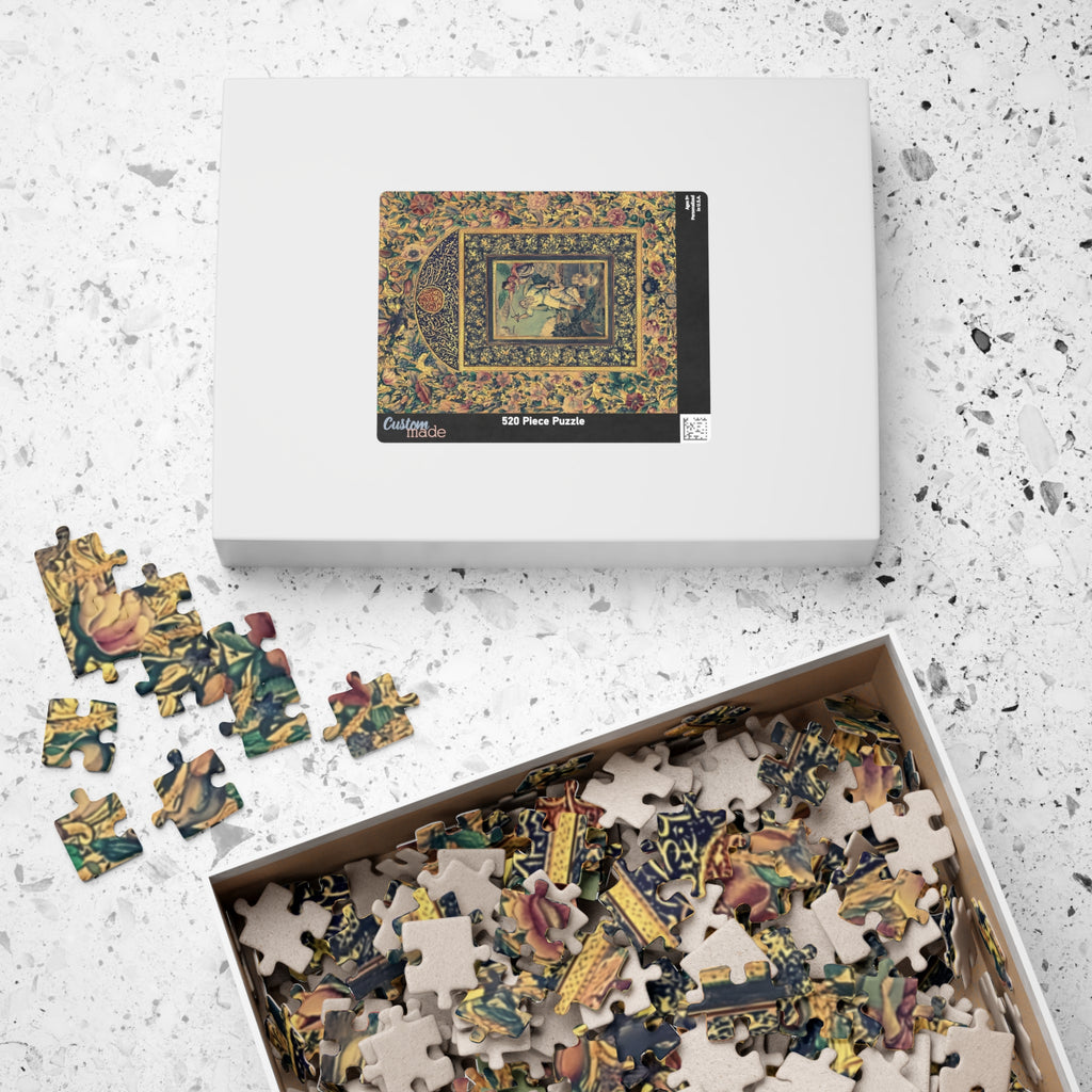Medieval Religious Jigsaw Puzzle, Abrahams Sacrifice from The Book of Hours Puzzle 110 -520-pc Florentine Art Jigsaw