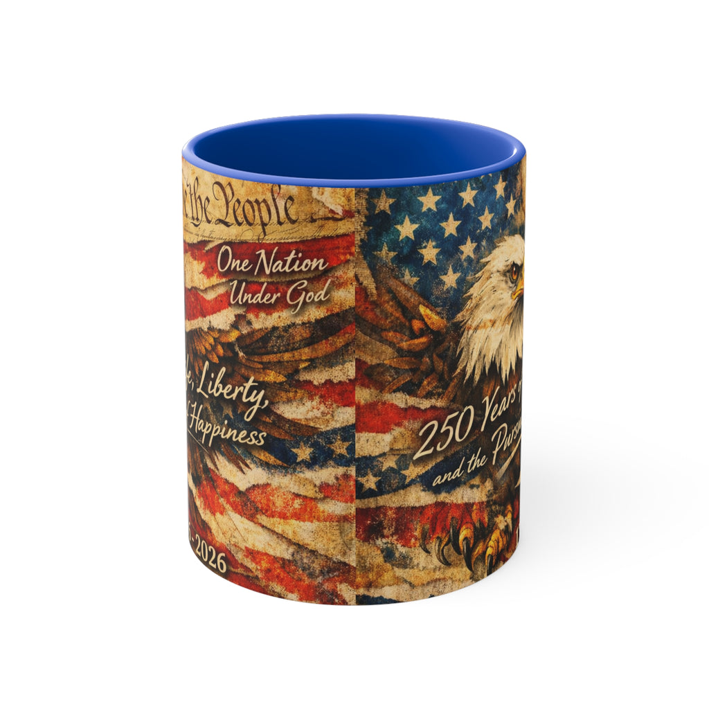 American Flag Mug | 250 Years of Liberty 1776-2026 Commemorative Anniversary Coffee Cup