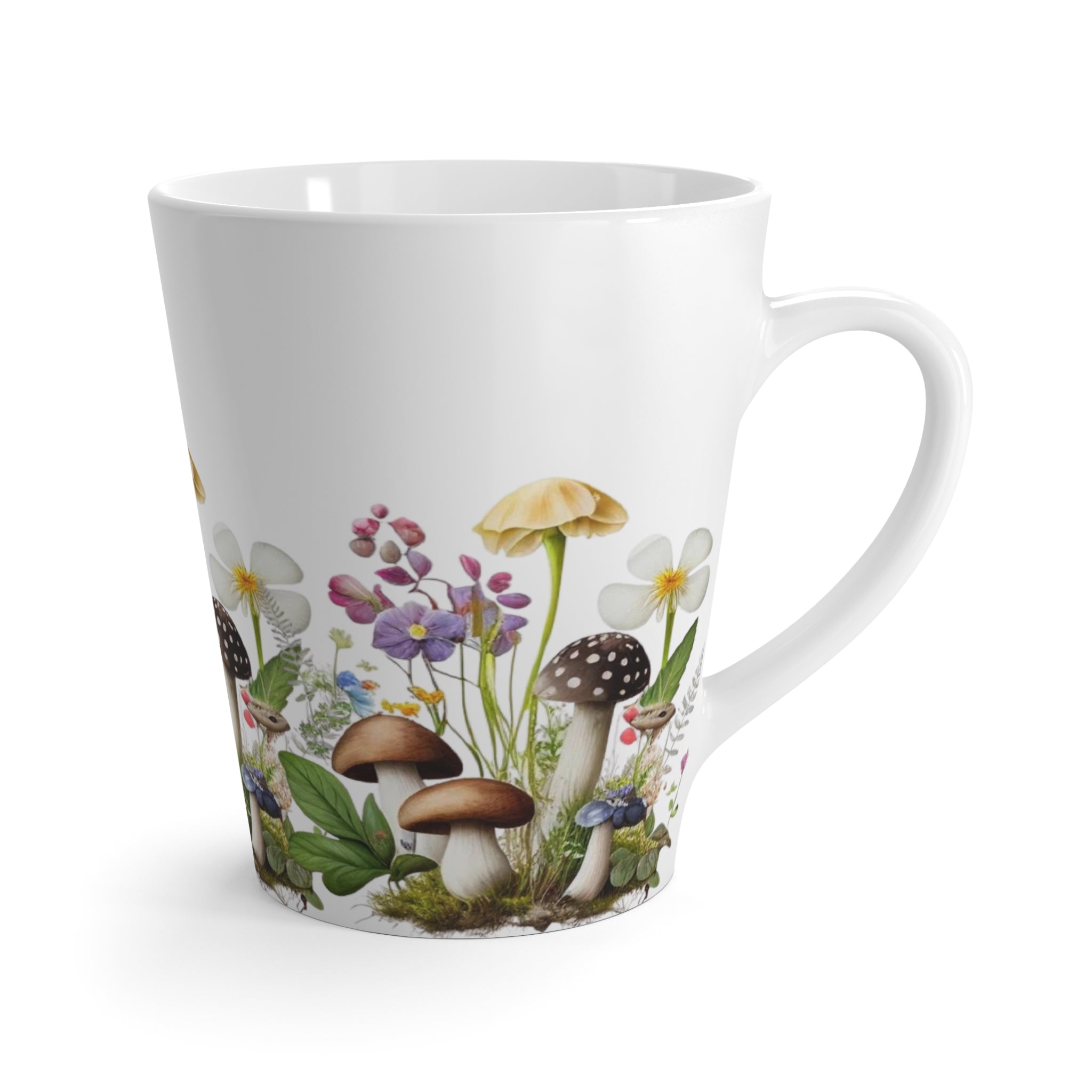 Mushroom Fields Latte Mug | Gift for Coffee Lovers | Latte Cup