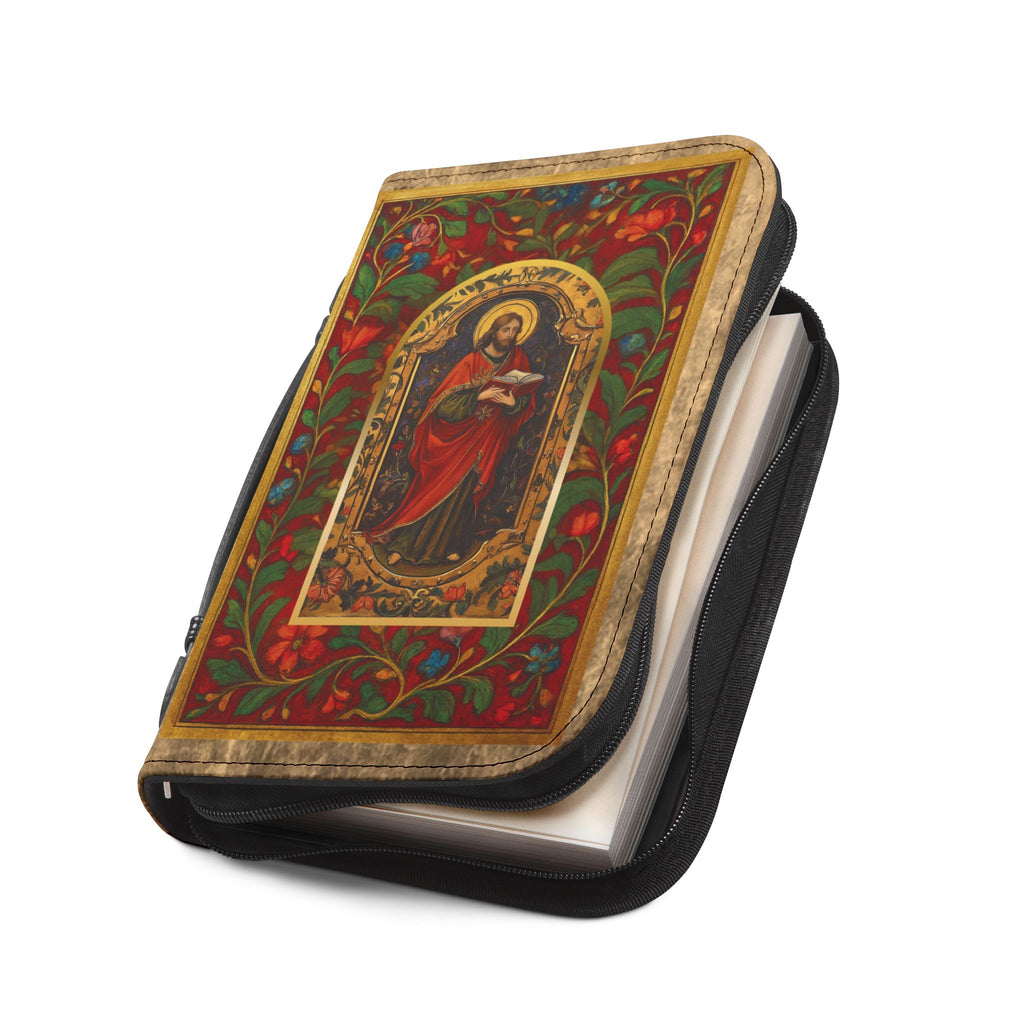 Christ the Teacher Bible Cover Bible Case with Handle | Religious Christian Design Zippered Missal Cover