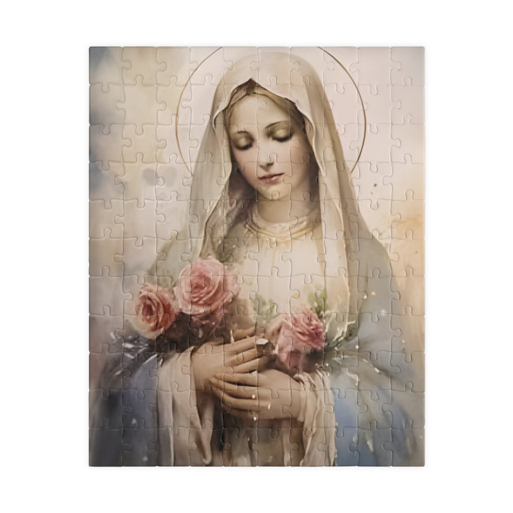Mother Mary Puzzle 110 - 1014 Piece Jigsaw | Catholic Religious Art Puzzle | Lightkeeper Atelier