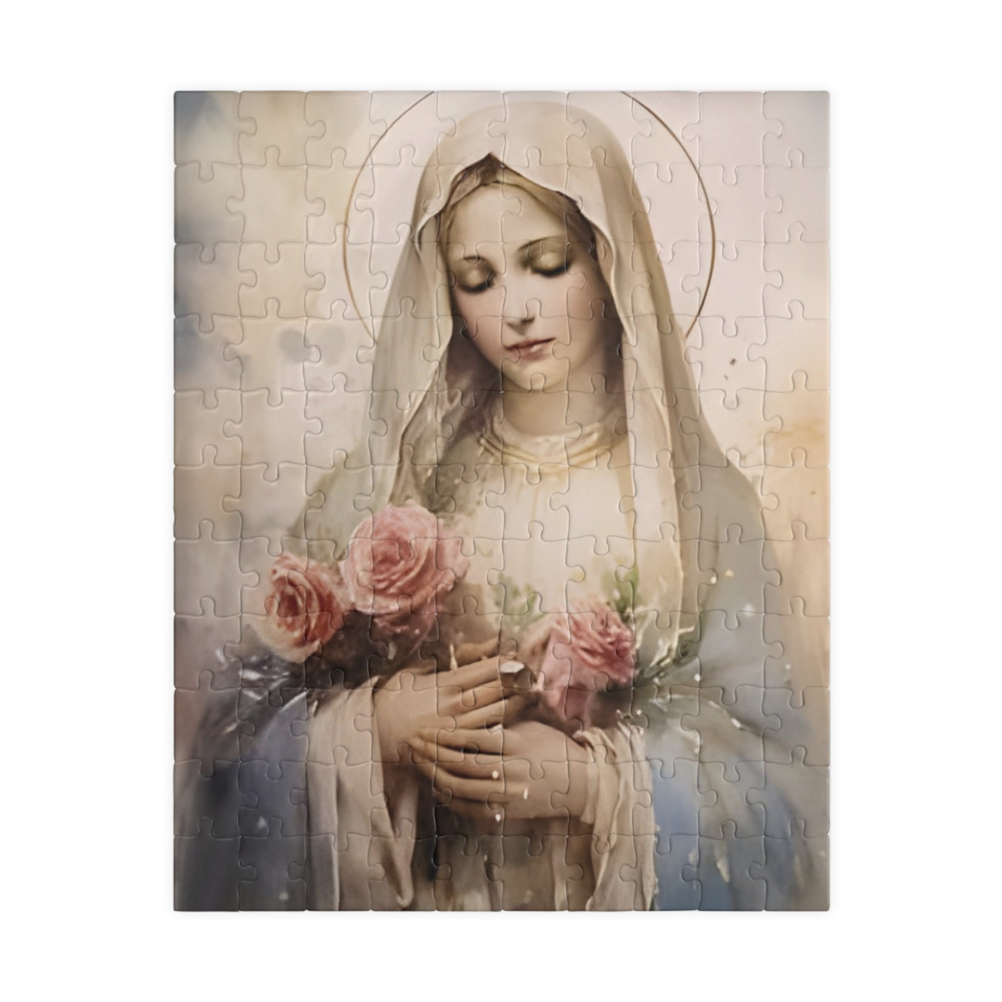 Mother Mary Puzzle 110 - 1014 Piece Jigsaw | Catholic Religious Art Puzzle | Lightkeeper Atelier