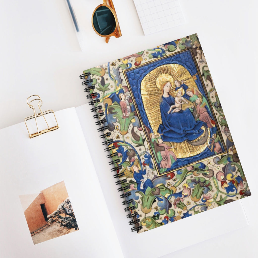 Religious Madonna Daily Devotional Journal Spiral Notebook - Ruled