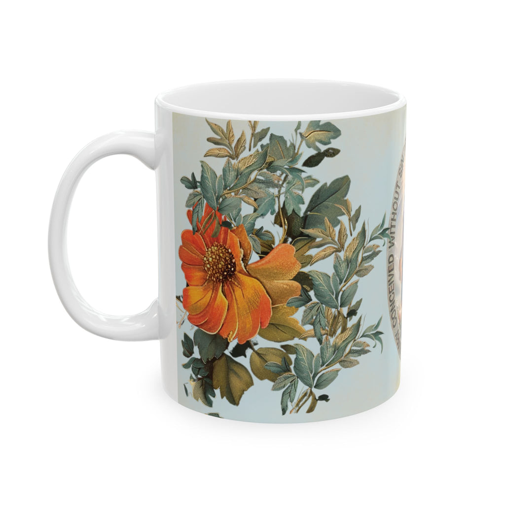 Morning Prayer Mug | Virgin Mary Teacup | Catholic Gift for Her | Religious Coffee Cup | Lightkeeper Atelier