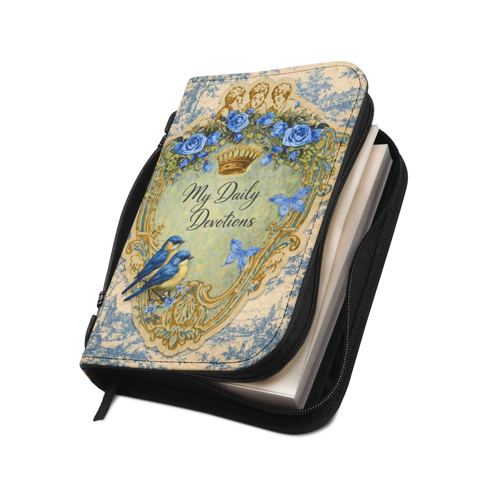 Daily Devotions Toile Bible Cover | Zippered Missal Cover with Handle