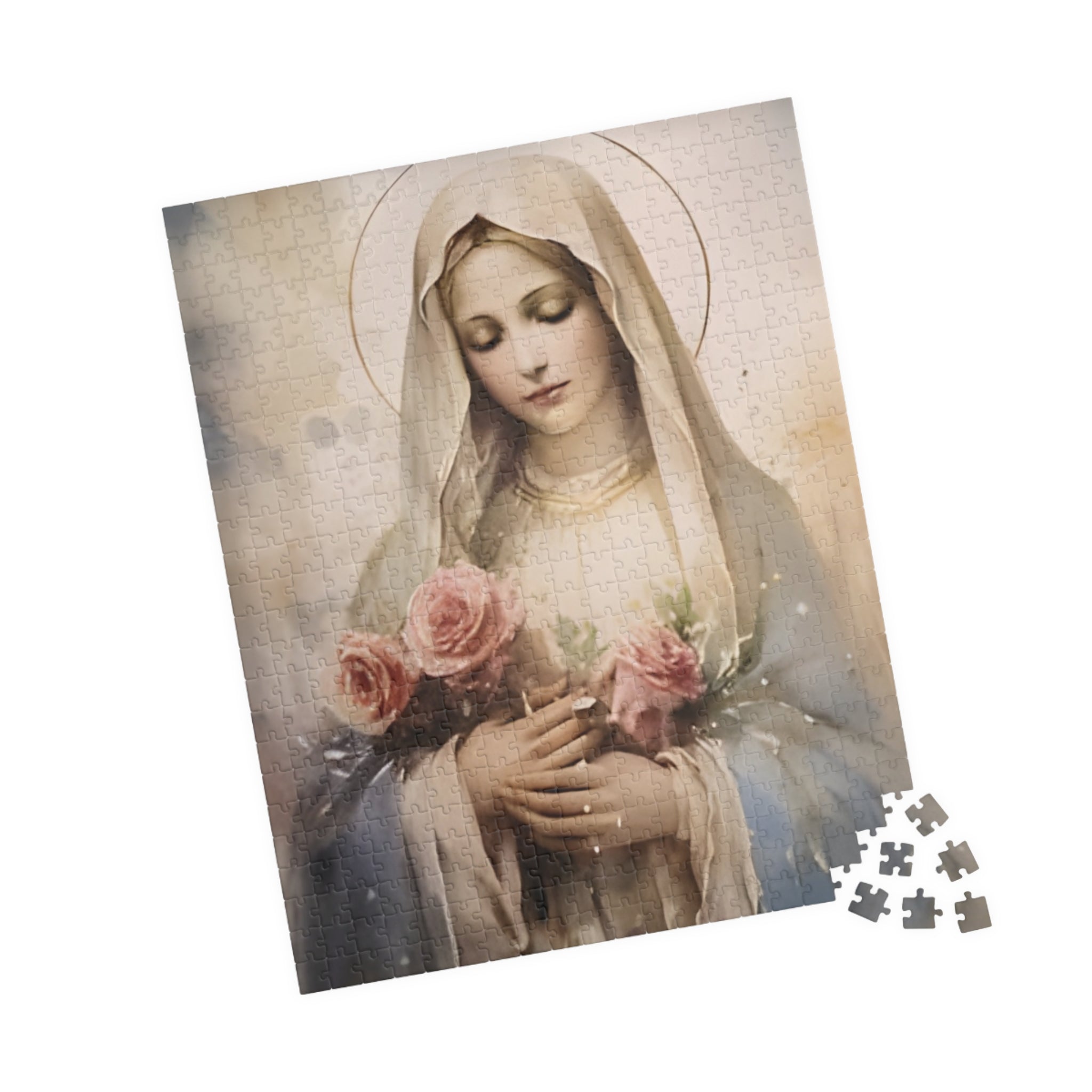 Mother Mary Puzzle 110 - 1014 Piece Jigsaw | Catholic Religious Art Puzzle | Lightkeeper Atelier