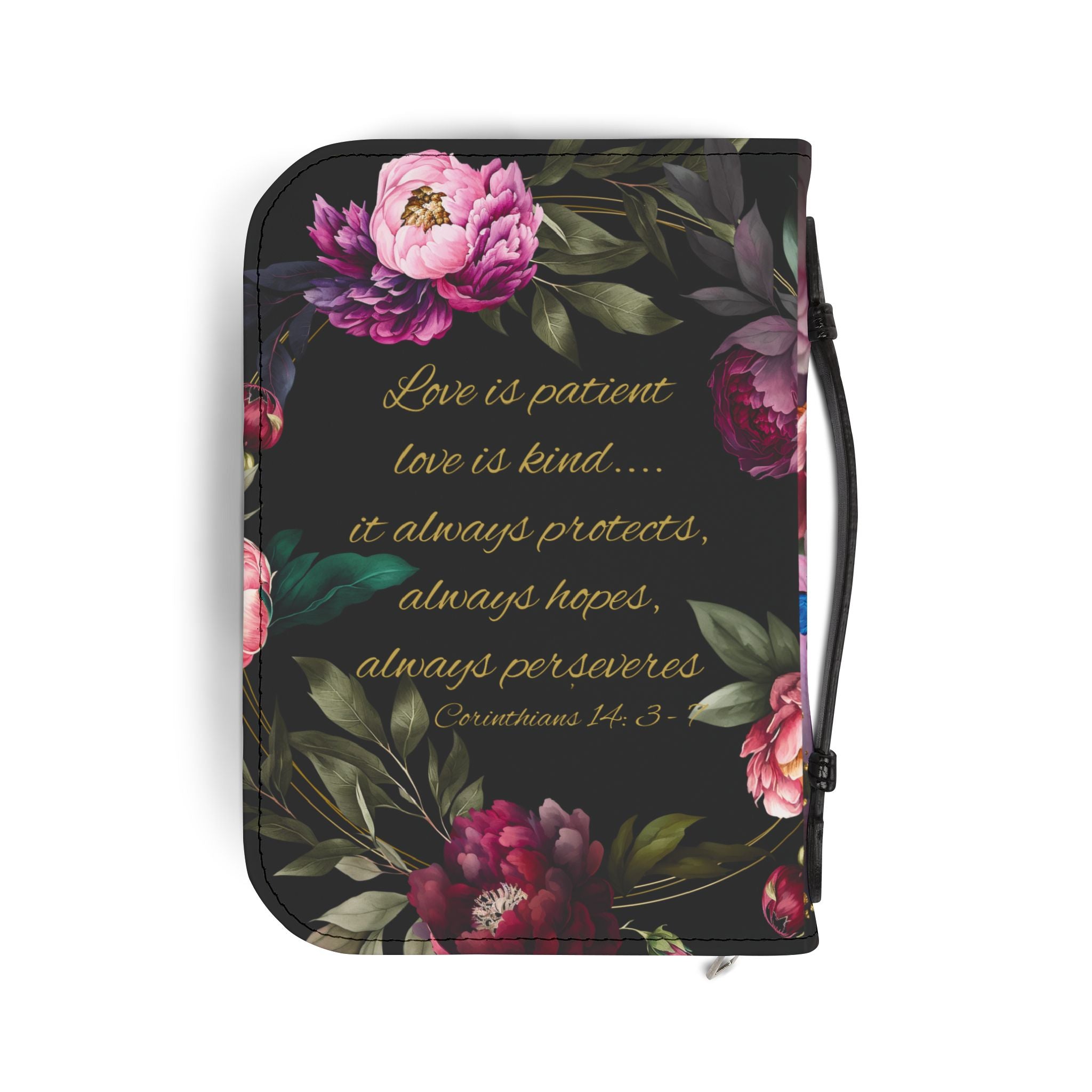 Marian Illustration Bible Cover | Protective Bible Case with Handle | Christian