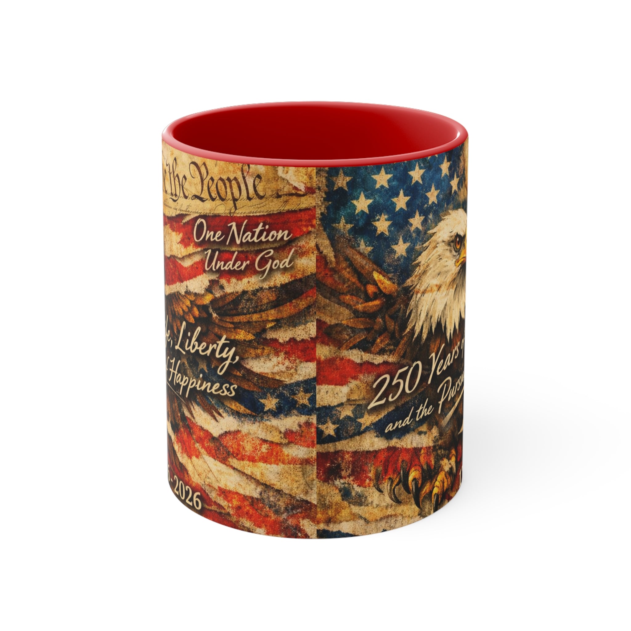 American Flag Mug | 250 Years of Liberty 1776-2026 Commemorative Anniversary Coffee Cup