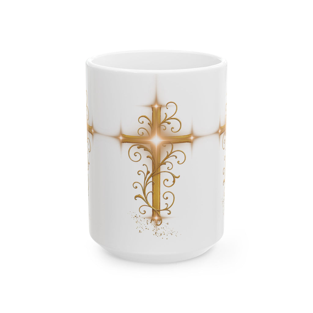 Faith-Inspired Ceramic Mug, Cross Design, Perfect for Gift Giving, Christian Decor, Inspirational Coffee Mug, Religious Beverages, [...]
