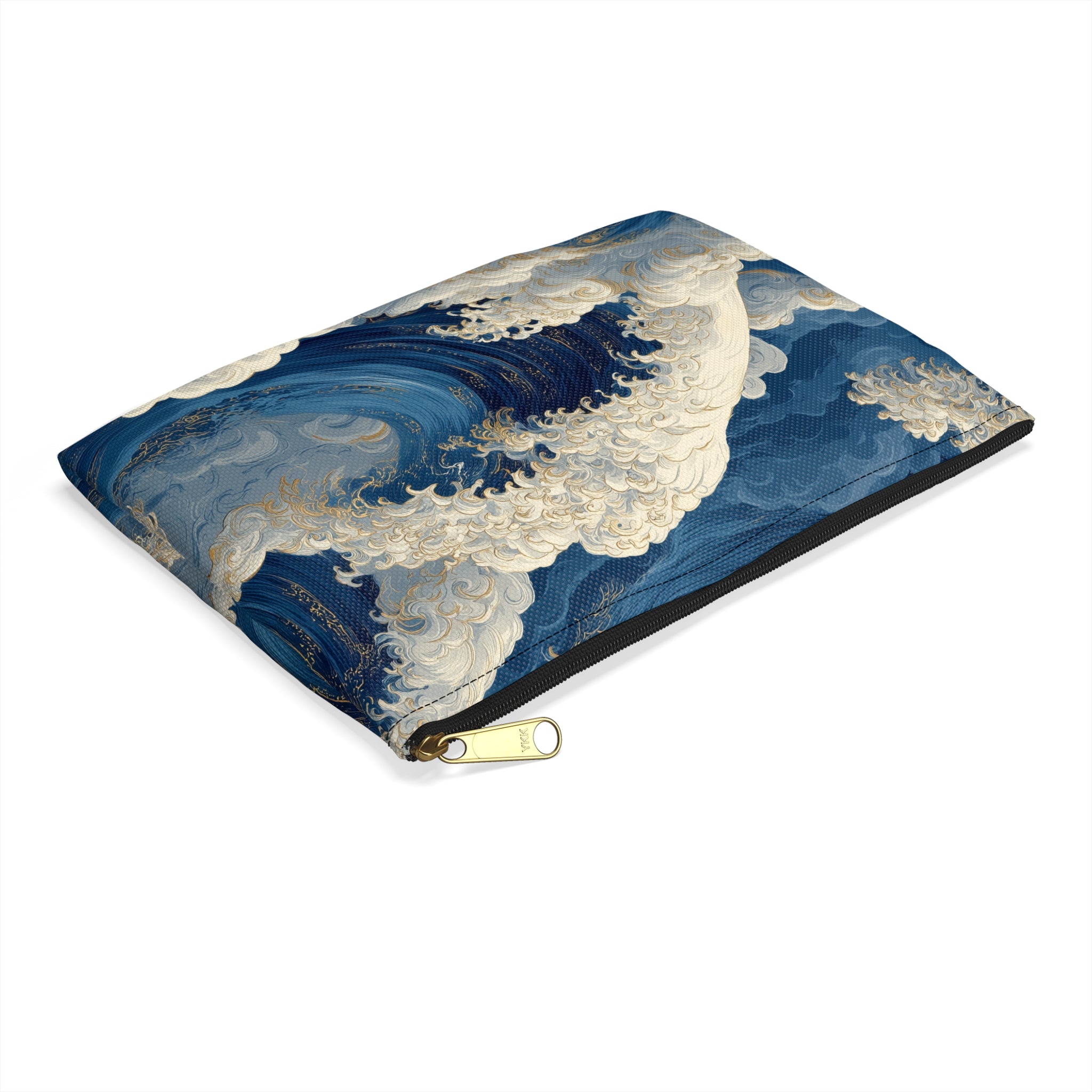 Ocean Wave Accessory Pouch | Blue Wave Cosmetic Bag