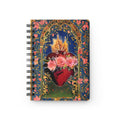 Sacred Heart with Roses Spiral Bound Journal | Floral Gothic Notebook Seven Sorrows