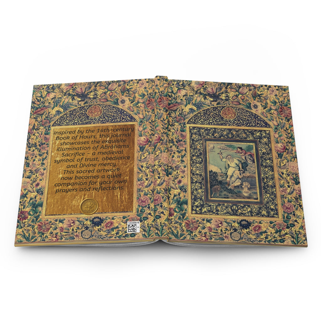 Medieval Illuminated Journal Abrahams Sacrifice | Hardcover Notebook Medieval Book of Hours Art Faith & Devotion Journal