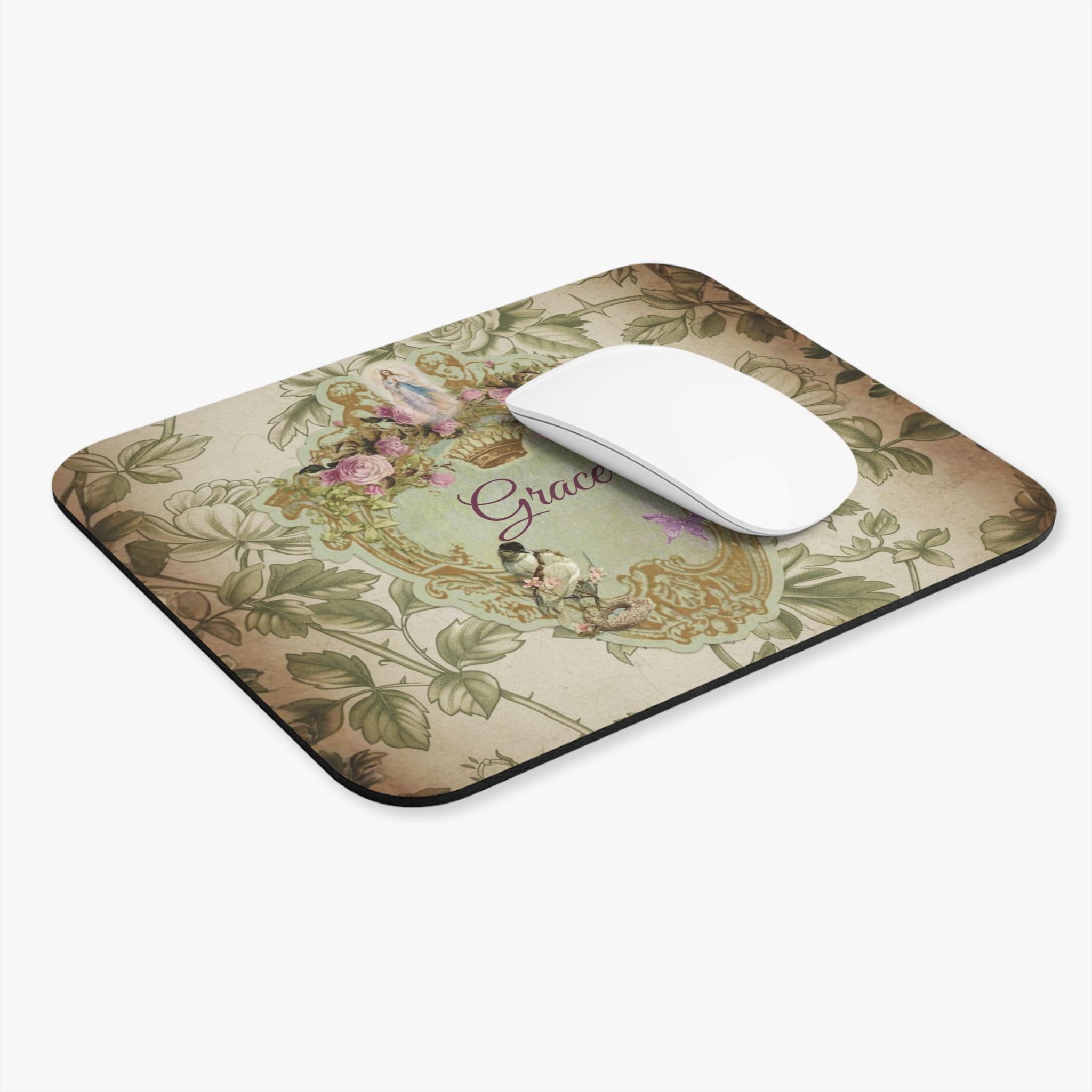 Grace Vintage Virtue Reminder Mouse Pad | Office Desk Decor