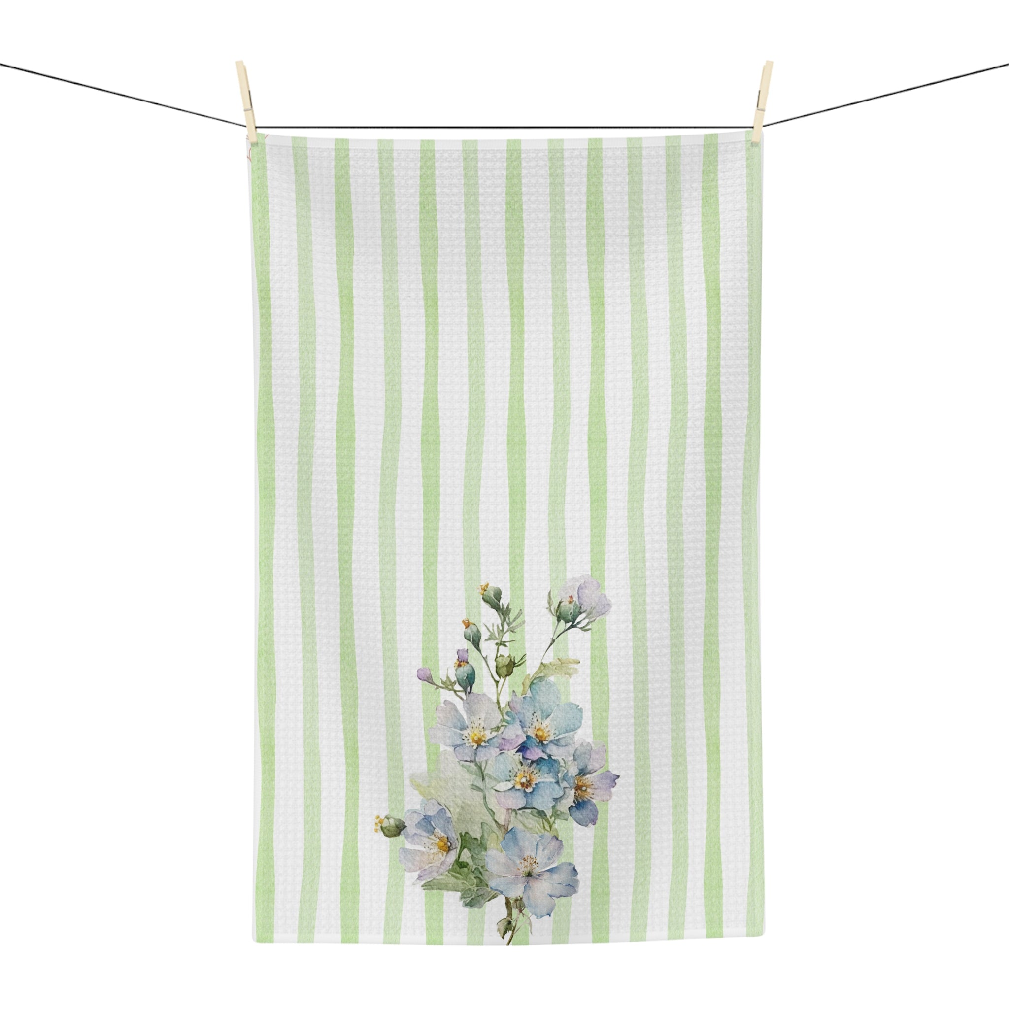 Copy of Watercolor Floral Stripes Microfiber Tea Towel | Kitchen Dish Cloth