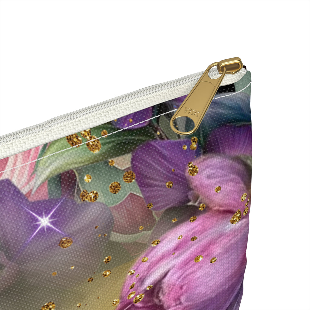 Virgin Mary Floral Accessory Pouch | Religious Rosary Bag