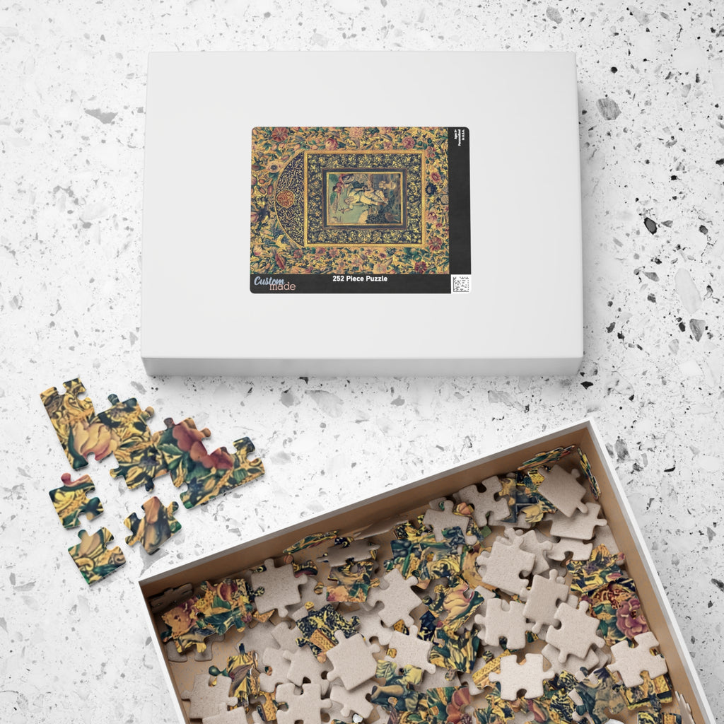 Medieval Religious Jigsaw Puzzle, Abrahams Sacrifice from The Book of Hours Puzzle 110 -520-pc Florentine Art Jigsaw