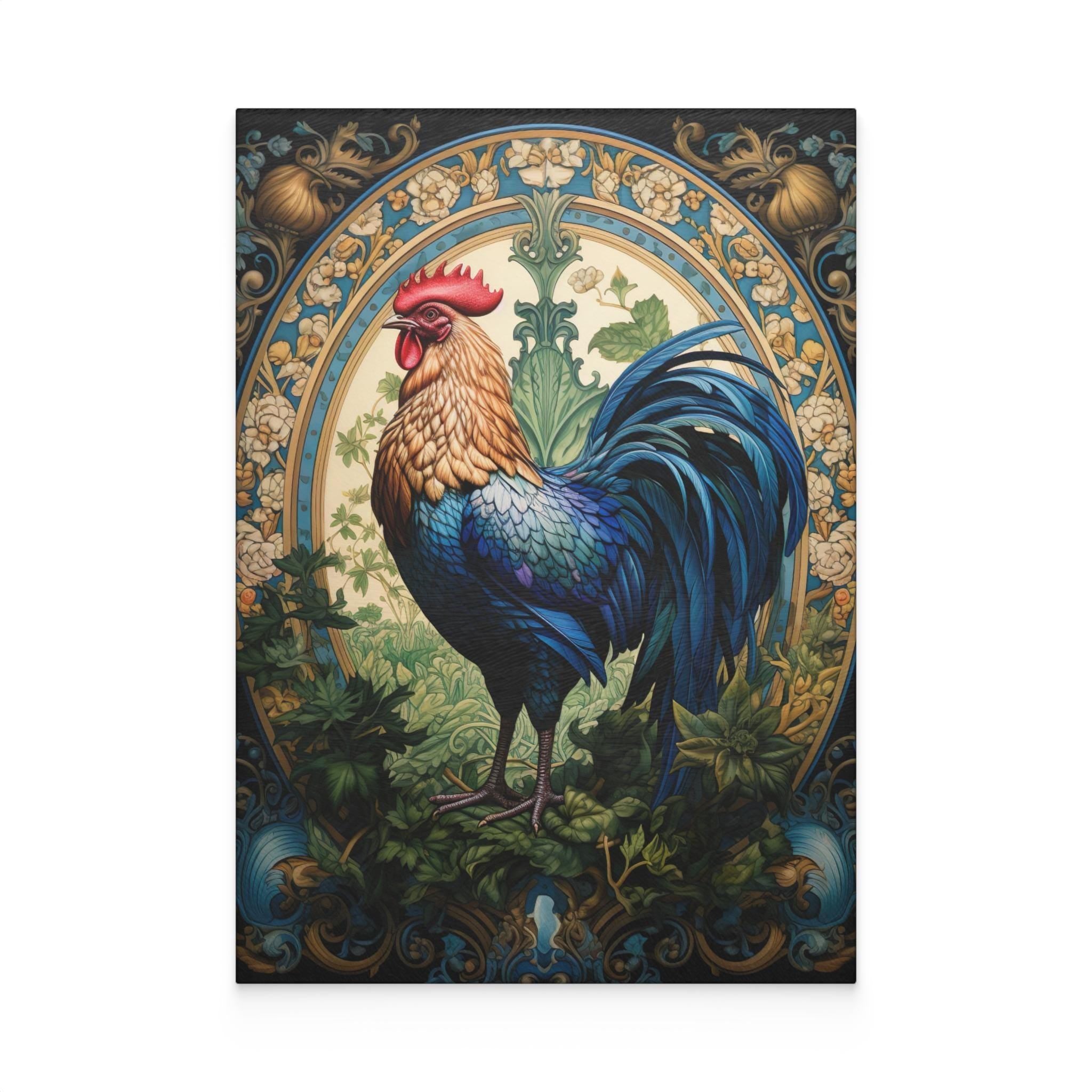 French Rooster Glass Cutting Board: Farmhouse Kitchen Decor