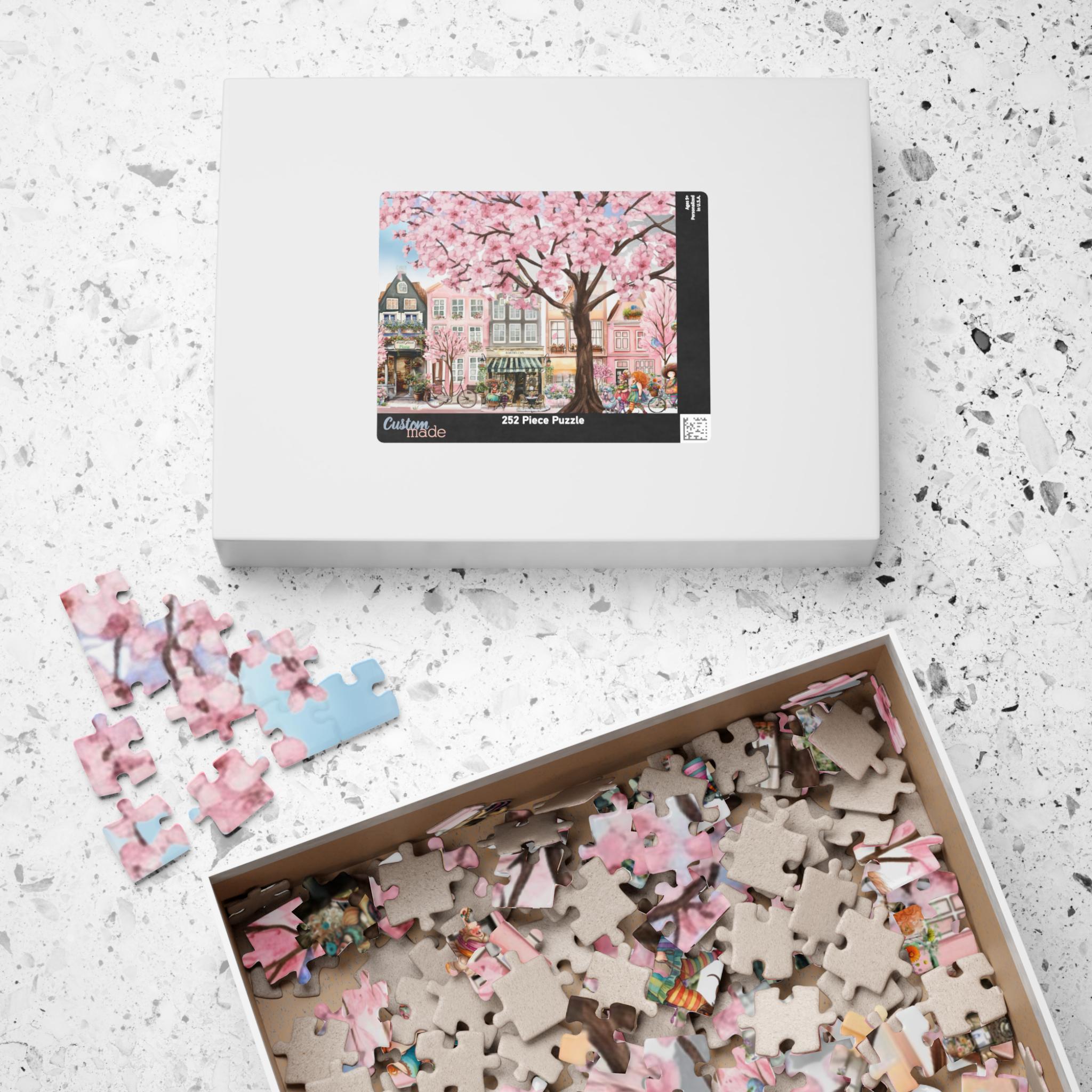 Row House Neighbors Puzzle 520 Piece | Neighborhood Jigsaw Puzzle