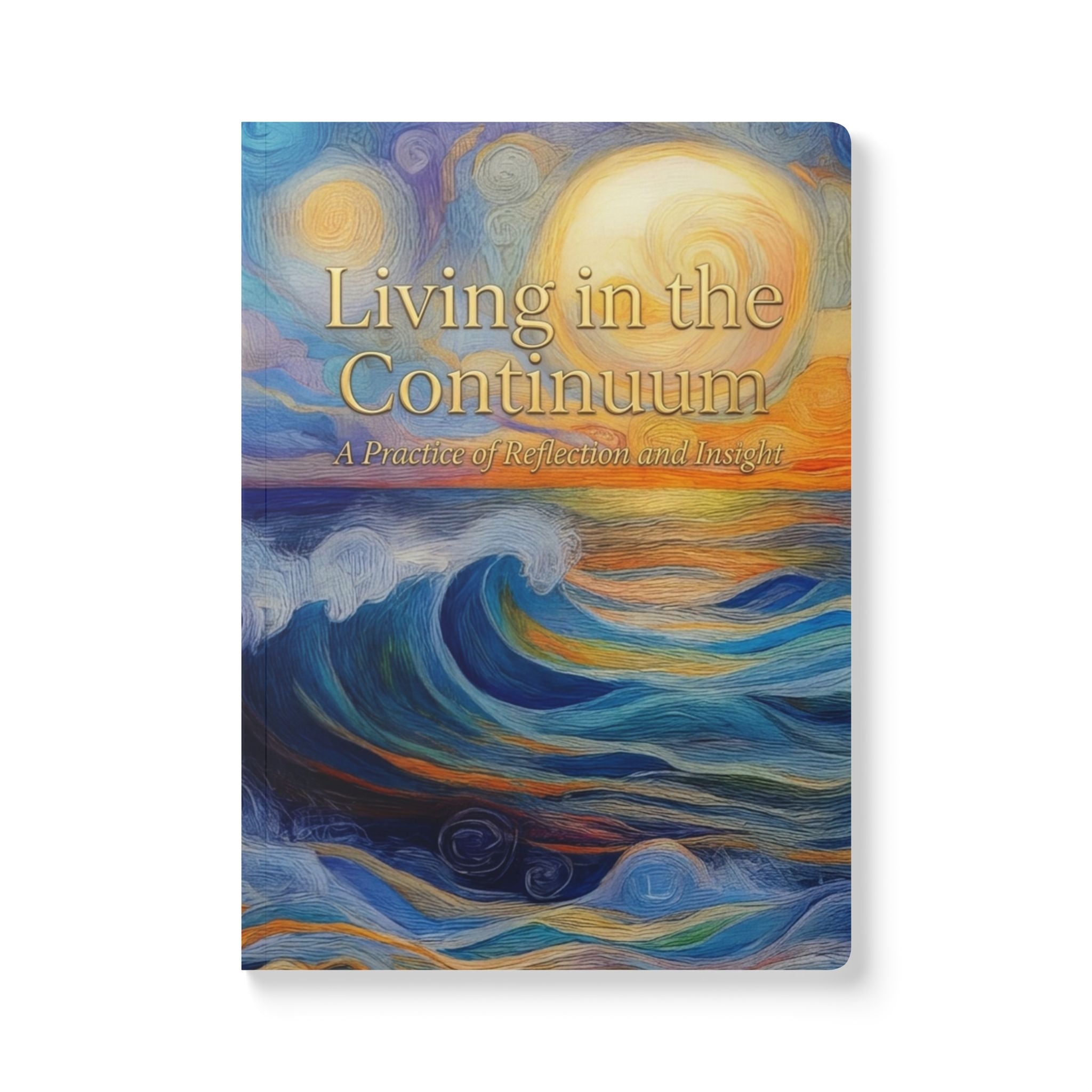 Ocean Sunrise Abstract Waves journal | Softcover Notebook